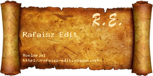 Rafaisz Edit névjegykártya